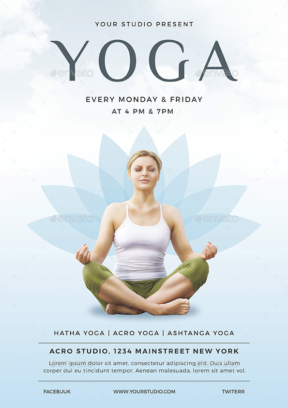 Yoga Flyer, Print Templates GraphicRiver